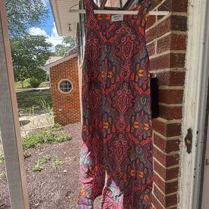 Sam & Lavi Dress small Shift Medallion Print Ruffle Hem Boho‎ Beachy